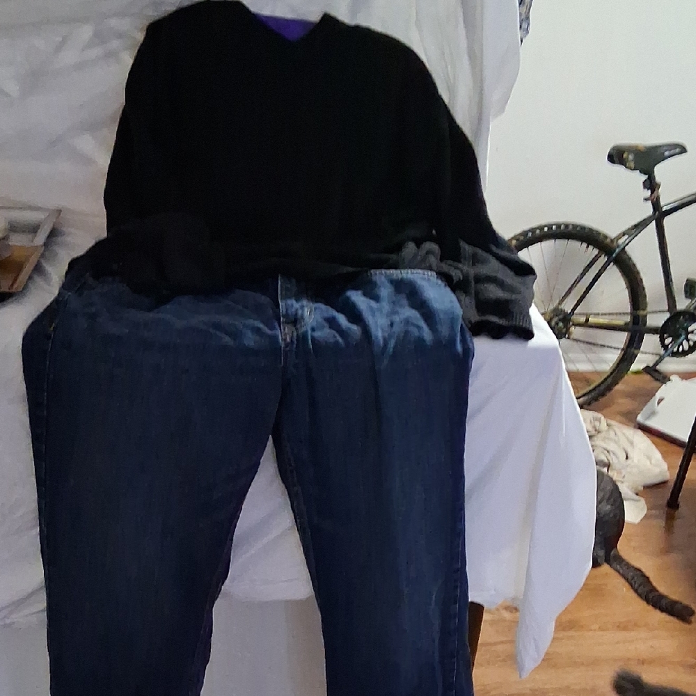 Source Unknown Dark Blue Relaxed Men's Jeans